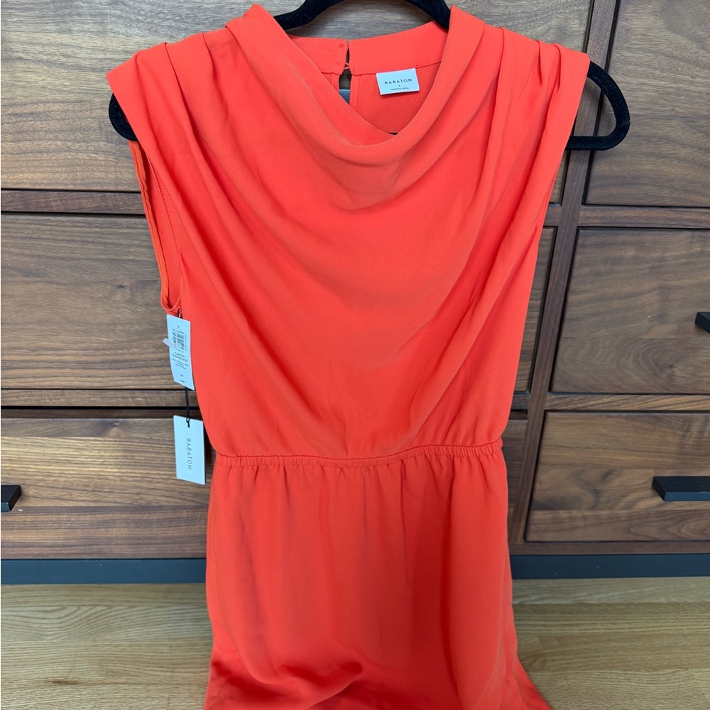 Babaton Vibrant Orange Midi Dress